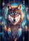 3D Wolf Diamond Painting Kit for Adults – DIY Dream Catcher Crystal Art, 12×16 Inch